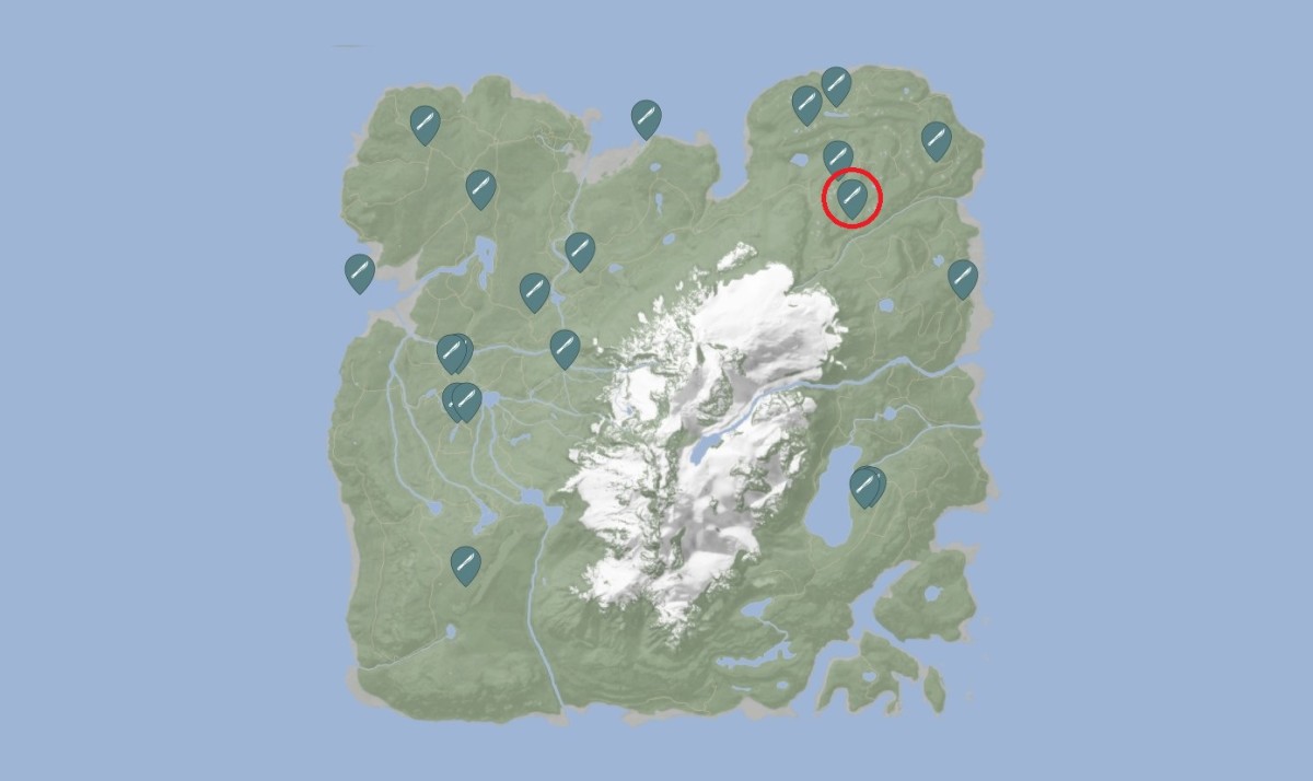 Sons of the Forest revolver location map